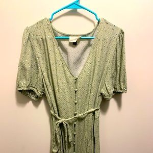 Sage boho dress